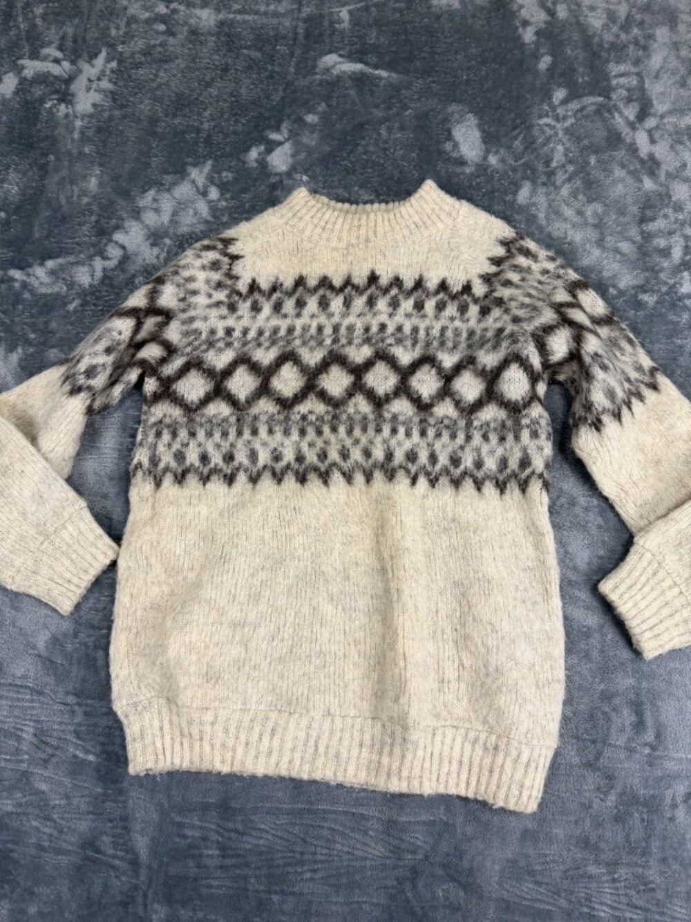 VTG Eiderknit Icelandic Wool Sweater Nordic Pattern XL Unisex Pullover